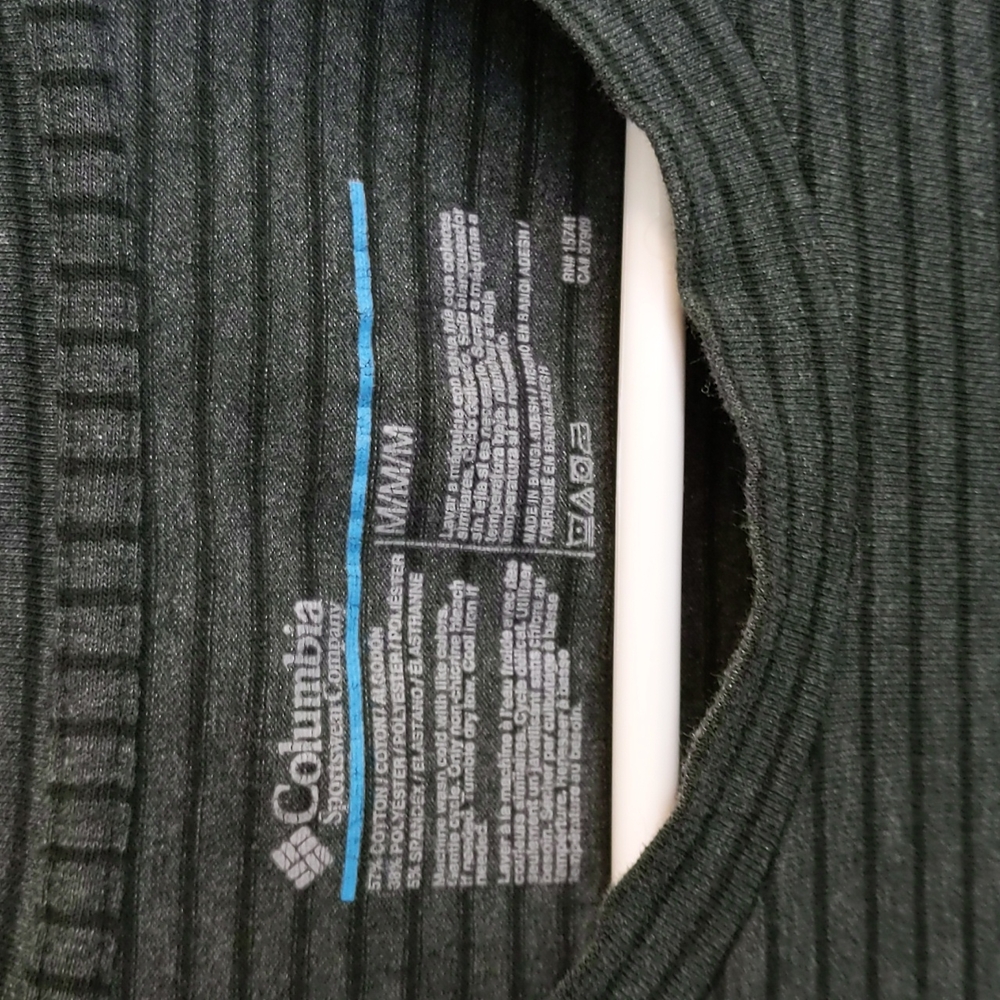 Men's Columbia size medium Green striped T - Picture 2 of 5